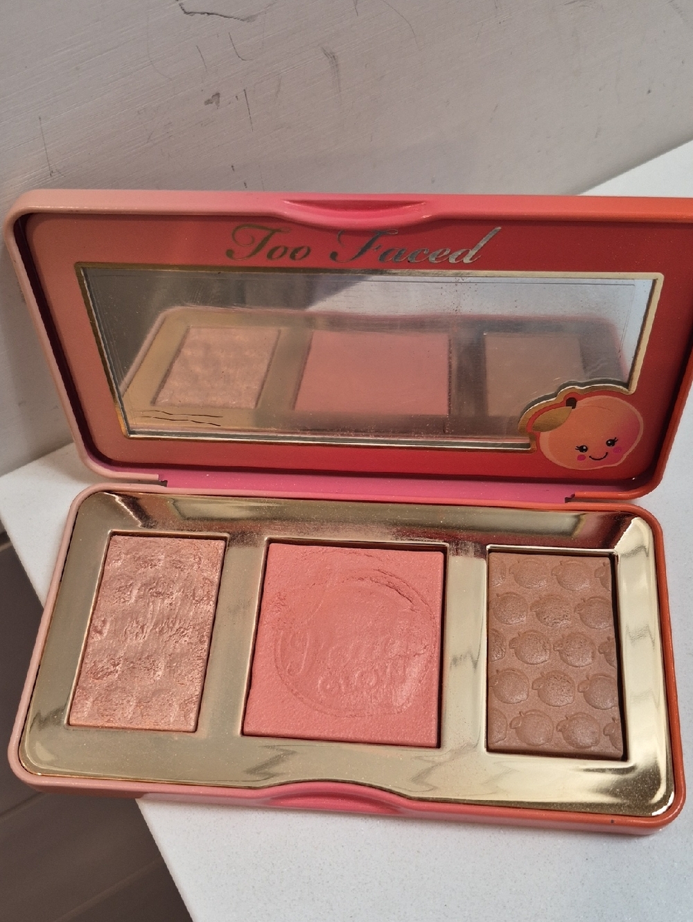 Too Faced Limited Edition Sweet Peach Blush, Highlighter, Bronzer Trio